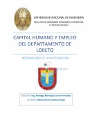 CAPITAL HUMANO Y EMPLEO DEL DEPARTAMENTO DE LORETO