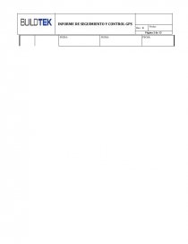 Informe Seguimiento y Control GPS BUILDTEK. Página 2
