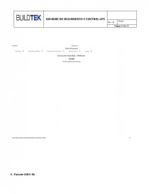 Informe Seguimiento y Control GPS BUILDTEK. Página 11