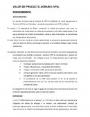 Valor de Producto Agrario