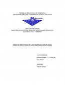 ENSAYO REFLEXIVO DE LAS DIVERSAS DISCIPLINAS