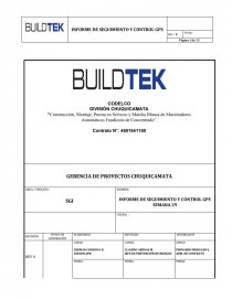 Informe Seguimiento y Control GPS BUILDTEK. Página 1