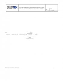 Informe Seguimiento y Control GPS BUILDTEK. Página 6