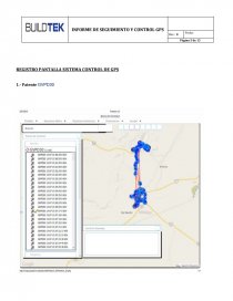 Informe Seguimiento y Control GPS BUILDTEK. Página 5