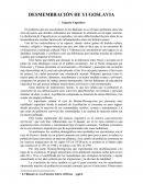 Desmembración de Yugoslavia