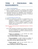 TEMA 2 PSICOLOGIA DEL RAZONAMIENTO