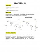 Conocer el funcionamiento del circuito asi como sus componentes nombres y para que sirven cada parte que lo conforman.