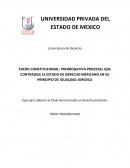FUERO CONSTITUCIONAL: PRERROGATIVA PROCESAL QUE CONTRADICE EL ESTADO DE DERECHO MEXICANO EN SU PRINCIPIO DE IGUALDAD JURIDICA