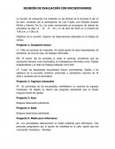 REUNIÓN DE EVALUACIÓN CON ENCUESTADORES
