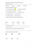 Evaluación de matemáticas.