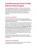 Pasos para hacer el mejor D.A.F.O.