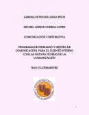 PROGRAMA DE FIDELIDAD Y MEJORA DE COMUNICACIÓN PARA EL CLIENTE INTERNO CON LAS NUEVAS TEORIAS DE LA COMUNICACIÓN