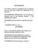 NATURALES Un número natural es cualquiera de los números que se usan para contar los elementos de un conjunto.