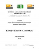 EL SUELO Y EL AGUA EN LA AGRICULTURA