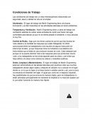 Las condiciones de trabajo