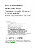 Efecto de la organización del material en la memoria semántica