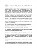 Como es Vivir en la ciudad: una unidad didáctica para el estudio del medio urbano