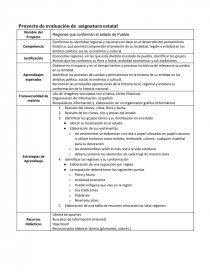 Proyecto de evaluación de asignatura estatal. Página 1