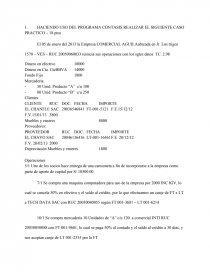 HACIENDO USO DEL PROGRAMA CONTASIS REALIZAR EL SIGUIENTE CASO PRACTICO. Página 1