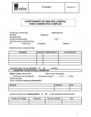 CUESTIONARIO DE ANÁLISIS LABORAL PARA CANDIDATOS A EMPLEO