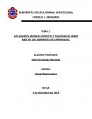 LOS VALORES MORALES (RESPETO Y TOLERANCIA) COMO BASE DE LOS AMBIENTES DE APRENDIZAJE.