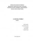 ENSAYO - “LA ESCUELA POSIBLE”