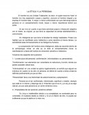 LA ETICA EN LA PERSONA.