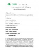 Matemática para Administradores y Estadística I