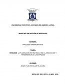 RESUMEN: LA PLANEACIÓN ESTRATÉGICA EN LA INNOVACIÓN Y PERMANENCIA DE LAS MIPyMES