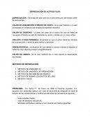 DEPRECIACIÓN DE ACTIVOS FIJOS.