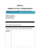 UNIDAD 3 PRIMERA LEY DE LA TERMODINAMICA