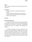 Definir y comprender los conceptos de una estructura organizacional y política organizacional.