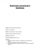 Entrevista vocacional a familiares