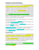 Planificación y Control de Manufactura