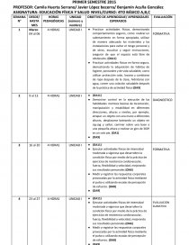Planificación 4º basico. Página 1