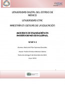 MODELOS DE PLANEACIÓN EN INSTITUCIONES EDUCATIVAS.