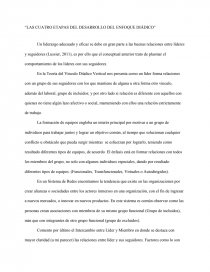 LAS CUATRO ETAPAS DEL DESARROLLO DEL ENFOQUE DIÁDICO. Página 1