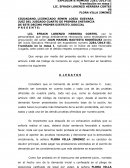 Escrito de alegatos por Juan Manuel
