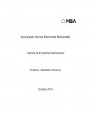 La escasez de los Recursos Naturales