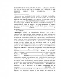 PRACTICA TESTAMENTO PUBLICO ABIERTO. Página 1