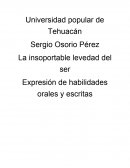 ENSAYO: LA INSOPORTABLE LEVEDAD DEL SER.