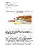 DETERMINANTES PARA LA ELECCION DE PRODUCTOS COSMETICOS Y SUS SUSTITUTOS