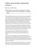 Política social, familia y migraciones - Lectura