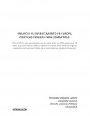 ENSAYO II: EL ENVEJECIMIENTO EN EUROPA, POLÍTICAS PÚBLICAS PARA COMBATIRLO