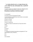 LA INFLUENCIA DE LA PUBLICIDAD EN LOS HÁBITOS DE CONSUMO DE LA GENTE