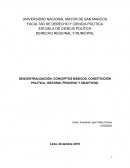 DESCENTRALIZACIÓN: CONCEPTOS BÁSICOS, CONSTITUCIÓN POLÍTICA, HISTORIA, PROCESO Y OBJETIVOS