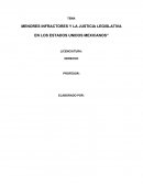 MENORES INFRACTORES Y LA JUSTICIA LEGISLATIVA