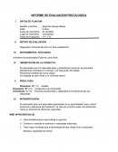INFORME DE EVALUACION PSICOLOGICA