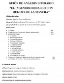Guión de Análisis Literariio del Quijote