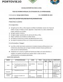 ESCUELAS DEPORTIVAS PARA LA VIDA: FICHA DE INFORME MENSUAL DE ACTIVIDADES